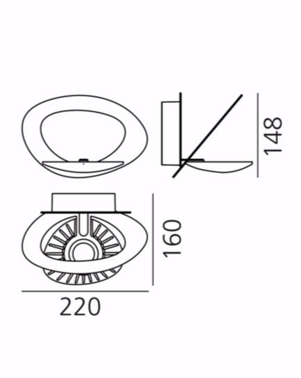 Artemide Настенный светодиодный светильник с отраженным светом Pirce sun-id-1493185 - Вид №3