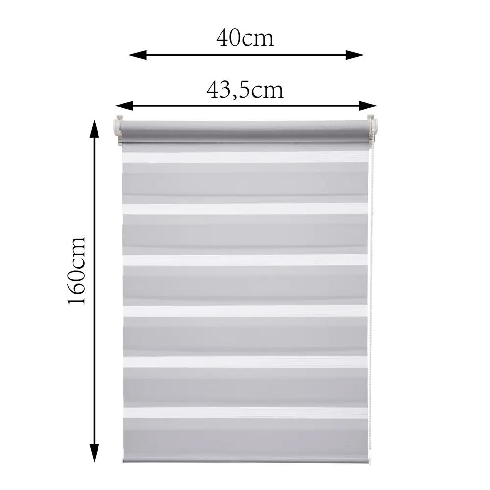Штора рулонная день-ночь Inspire Peter 40x160 см светло-серая Granit 5 82691048 STLM-2187598 - Вид №2