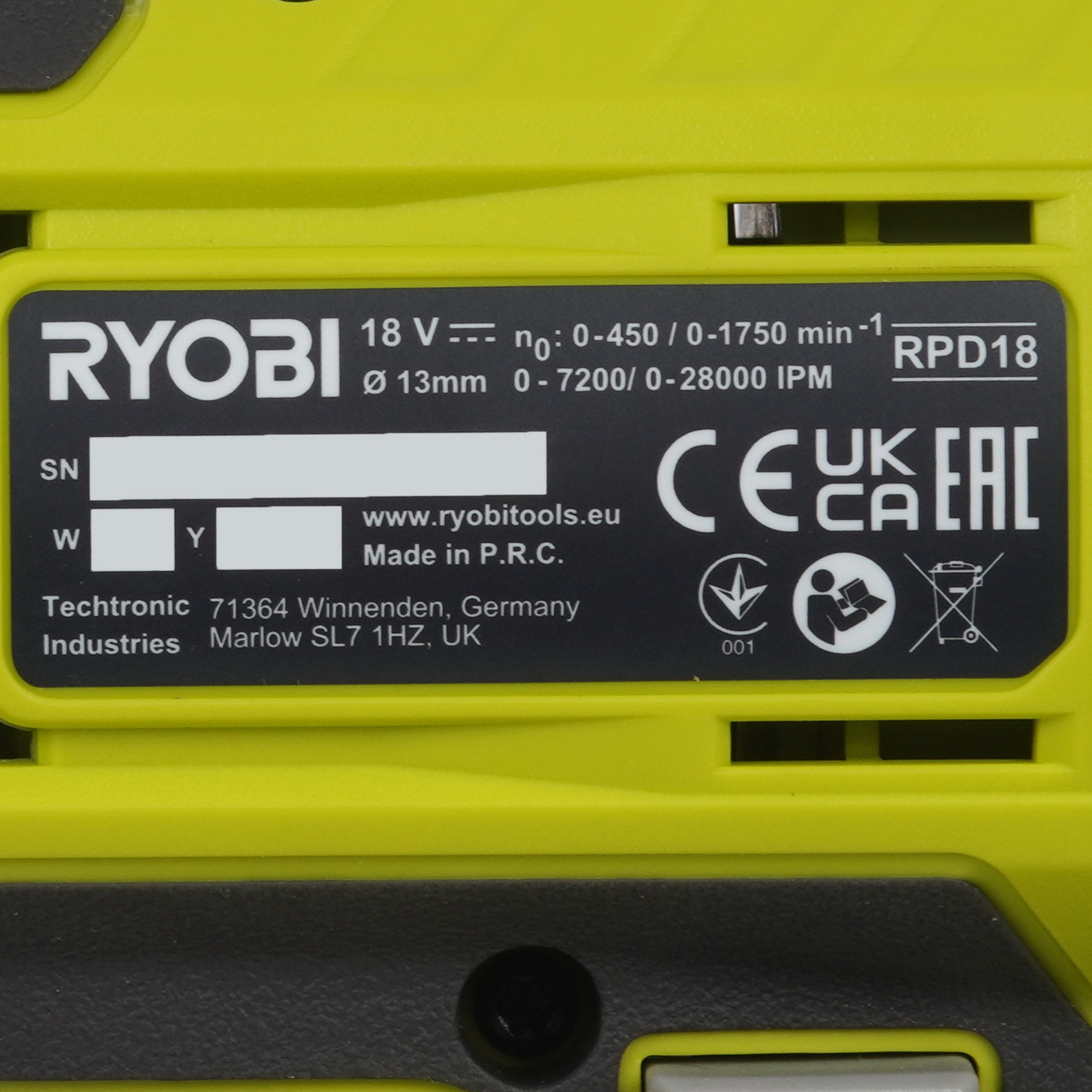 Дрель-шуруповерт Ryobi RPD18-2C42S ONE+ 18V 5481191 STDN-0105896 - Вид №3