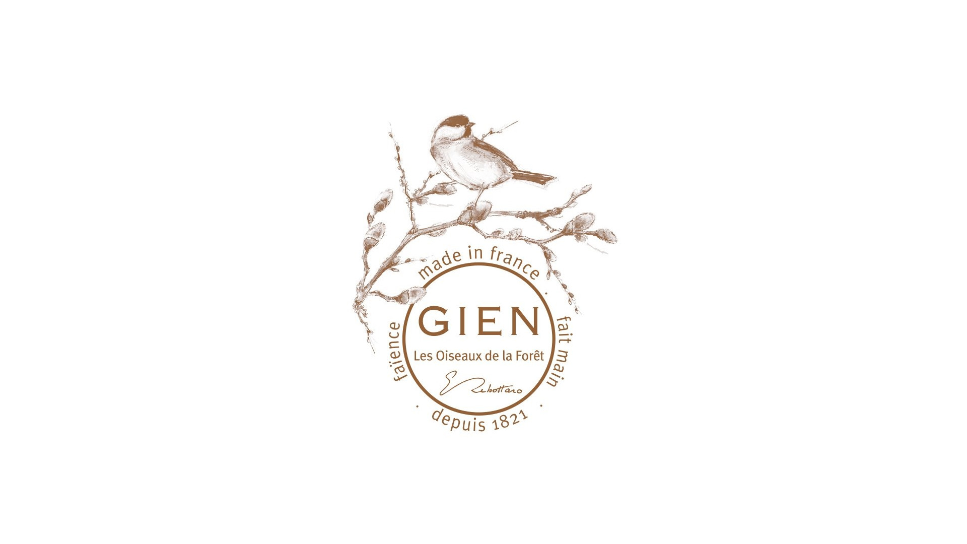 10667990 Gien Блюдо квадратное Gien Лесные птицы 17х17см, фаянс Фаянс  - Вид №1