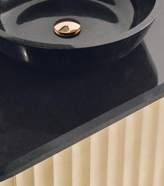 Gentry Home Тумба под умывальник из дерева одинарная подвесная с дверцами Charlotte sun-id-1369655 - Вид №2