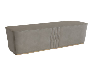 Кожаная мягкая скамья