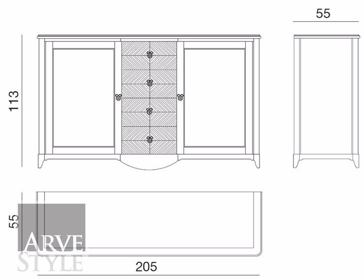 Arvestyle Буфет из массива дерева с распашными дверцами Salieri sun-id-1394201 - Вид №9
