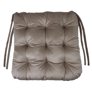 Подушка для стула Бархат 40x36x6 см цвет бежевый 85372791 STLM-2016256