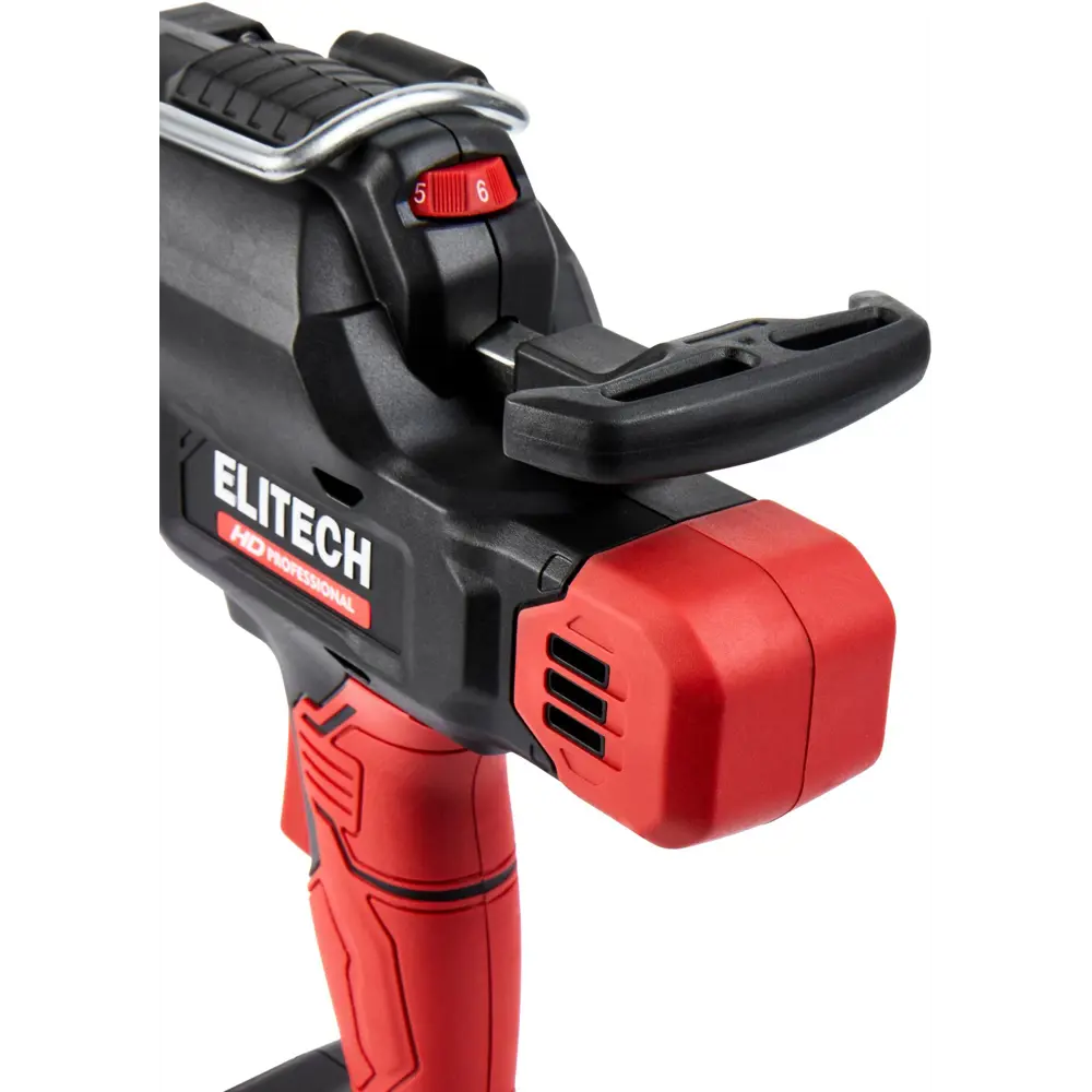 Пистолет аккумуляторный для герметика и монтажного клея Elitech HD CCG 20SL6, 20 В Li-Ion 4 Ач STLM-2142737 - Вид №7