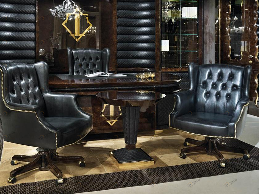 Turri Кожаное кресло руководителя с подлокотниками Orion sun-id-1477373