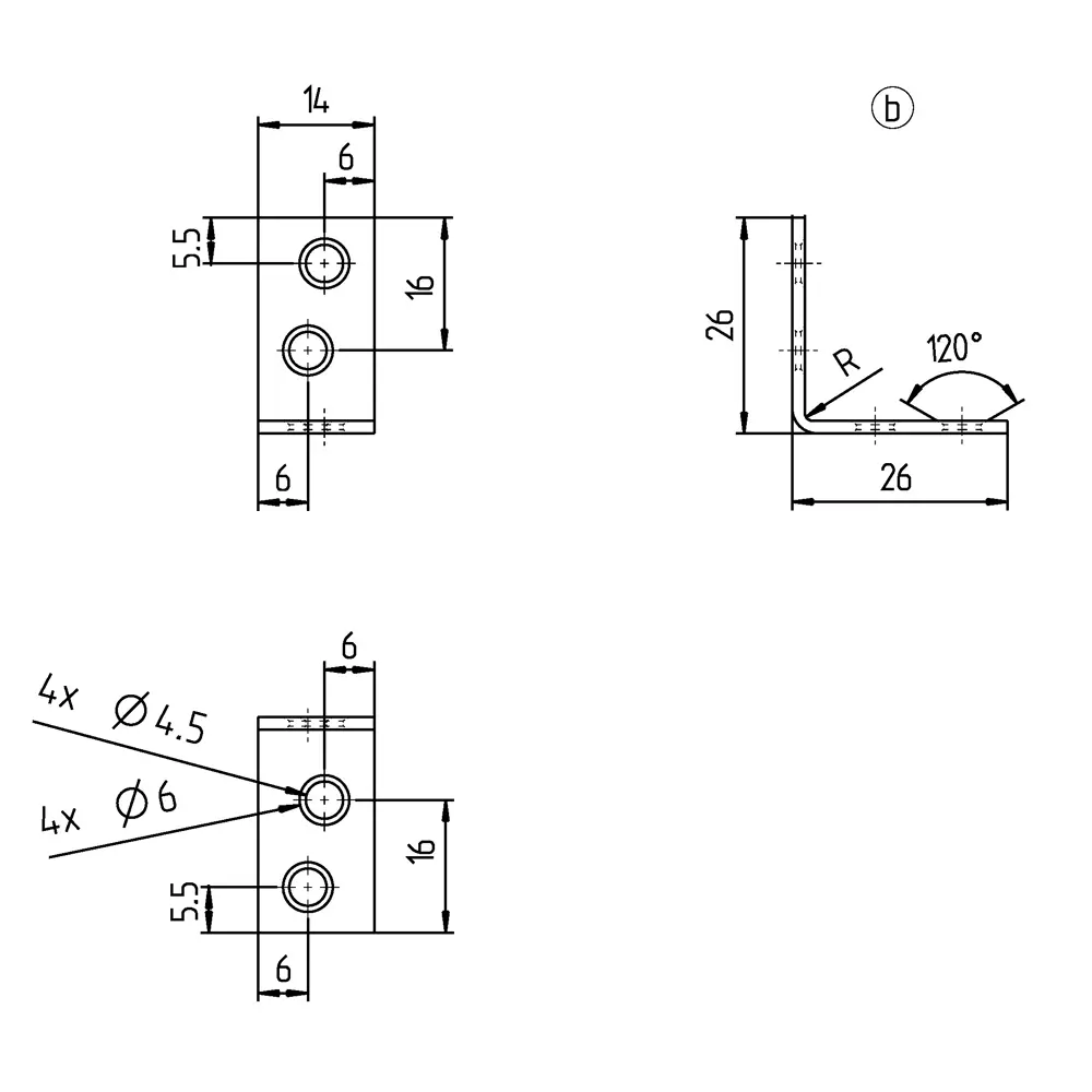 Уголок мебельный KSZ 25x25x14x1.75 желтый цинк 16965763 STLM-2164382 GAH ALBERTS  - Вид №3