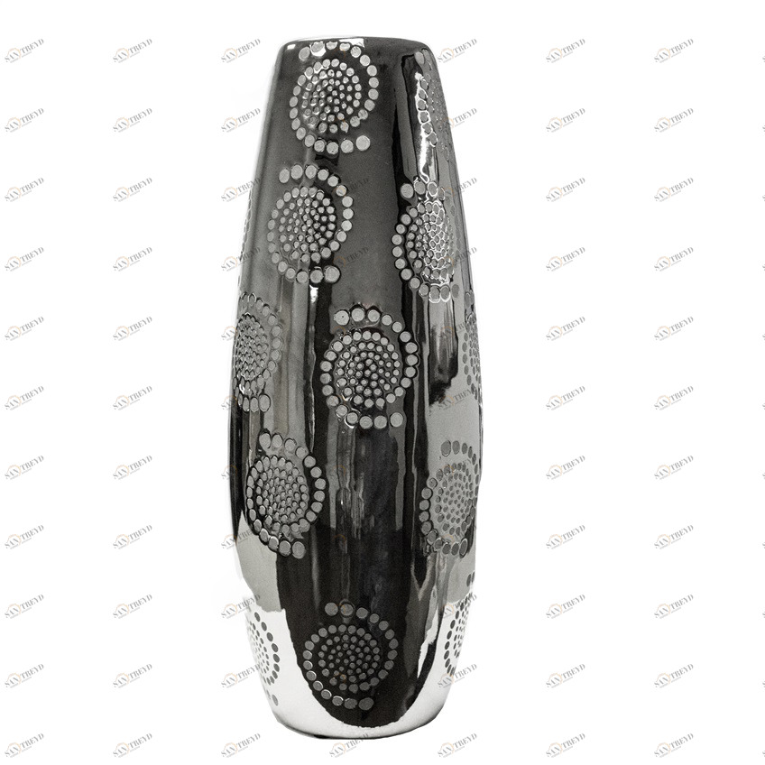 Ваза керамическая узкая 14х41 см Pokira BUREAU ДИЗАЙНЕРСКИЕ 263008 Черный 