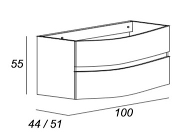 Мебель для ванной CEZARES DALILA 54711 Rovere tabacco  - Вид №3