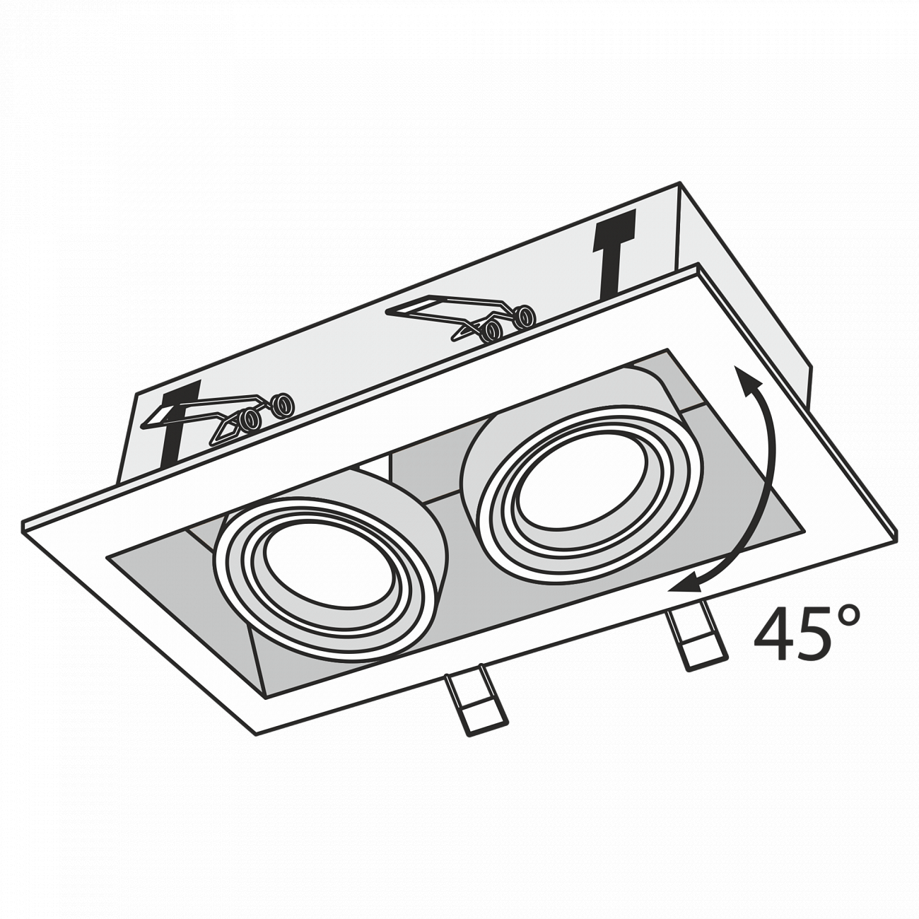 Встраиваемый спот серебряный Technical Metal DL008-02-S TECHNICAL DOWNLIGHT 00-3957213 Серебро  - Вид №2