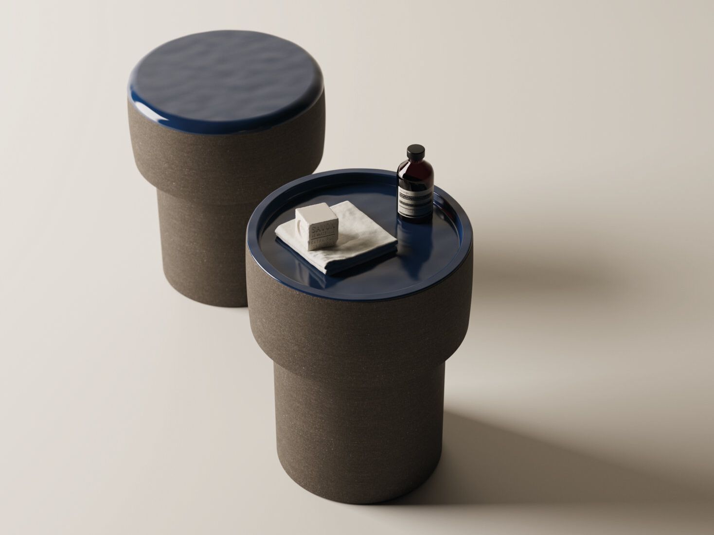 Круглый журнальный столик из огнеупорного камня Agape Cenote ARCH-00135989