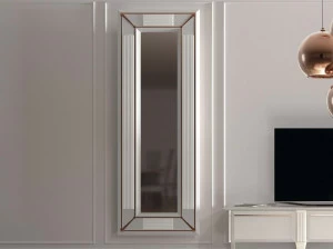 Vismara Design Прямоугольное настенное зеркало из дерева в раме Desire