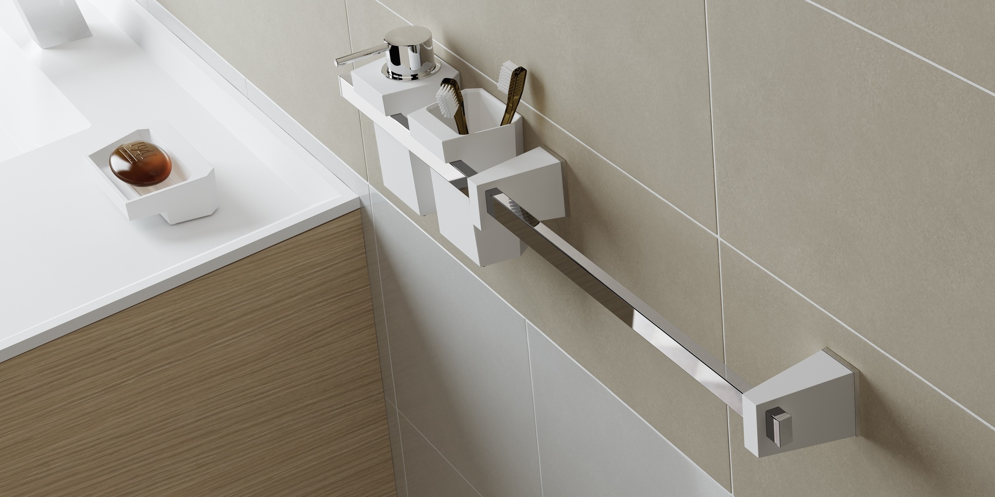 Sonia Мыльница настольная S0 белый 156290 - Вид №3