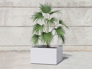 Квадратный плантатор из армированного волокном бетона