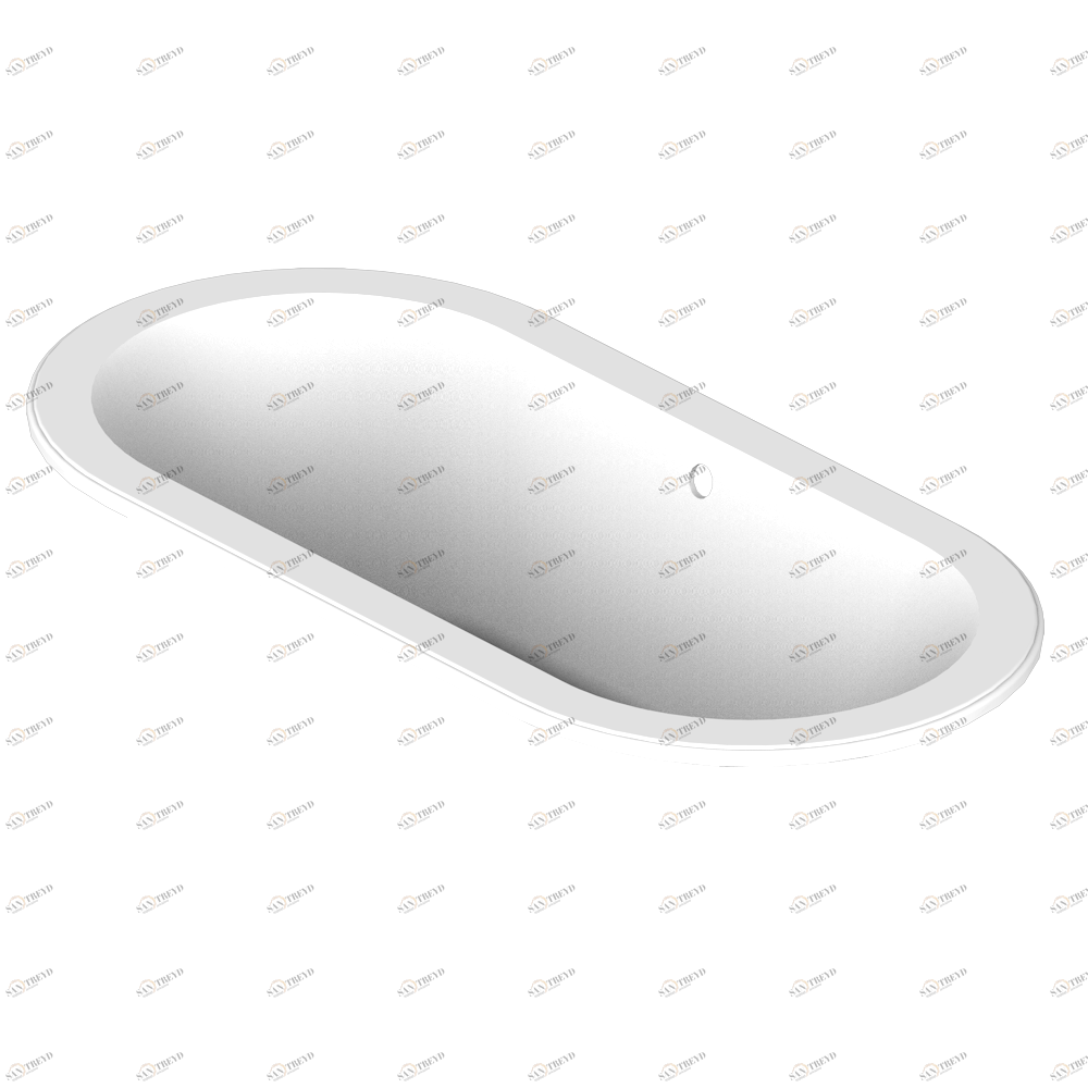 B10-B521 Встраиваемая ванна CLARA 190 x 95 x 62 см, без донного клапана Thg-paris Встраиваемые ванны Матовый белый 