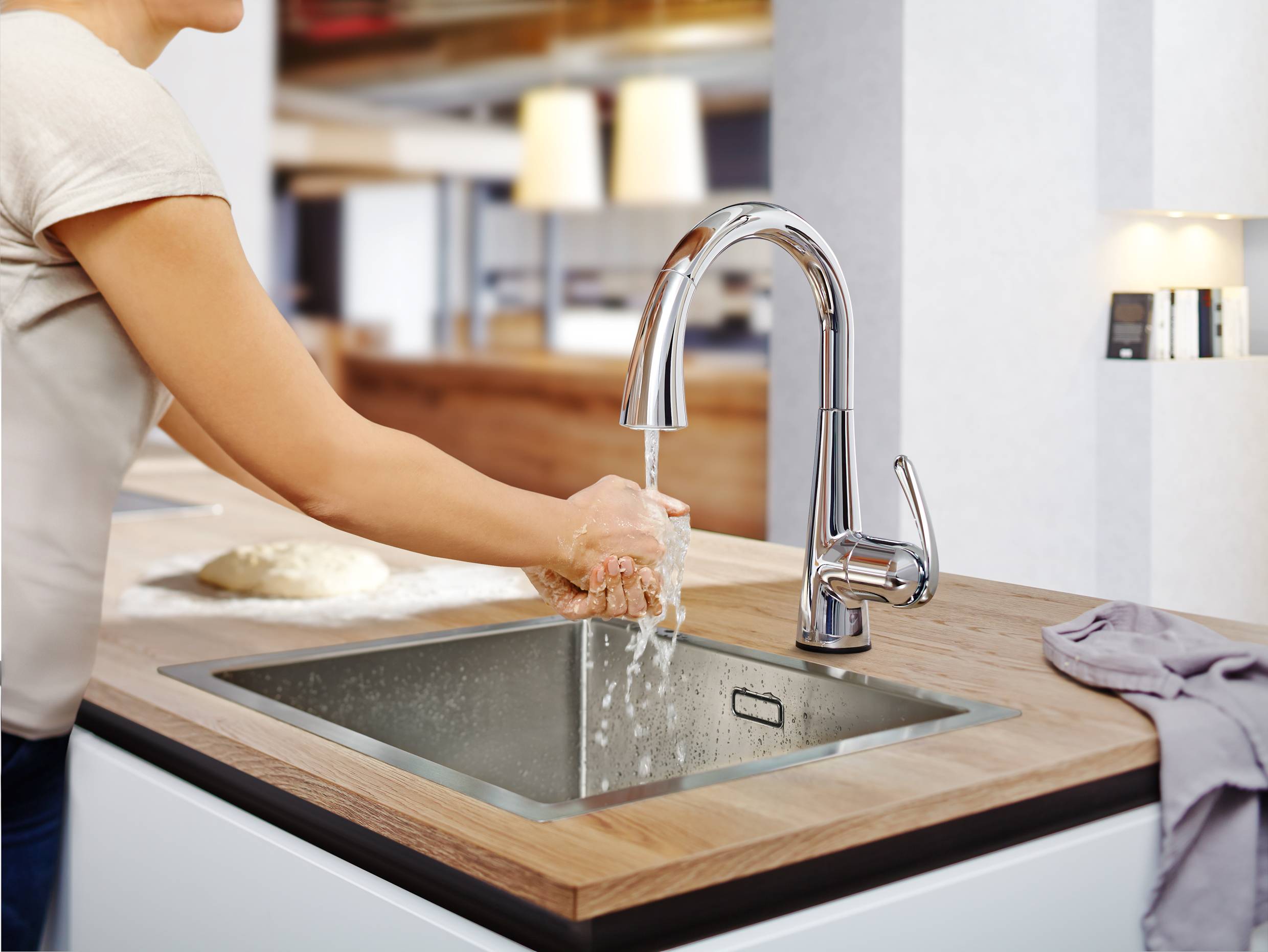 30219000 Смеситель сенсорный для кухни Grohe Zedra хром - Вид №2