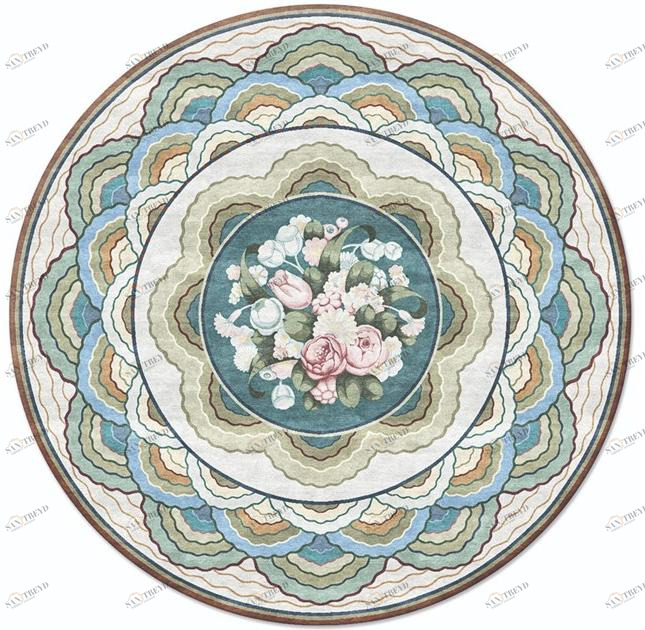 Tapis Rouge Круглый шелковый коврик ручной работы Archive Tr1221