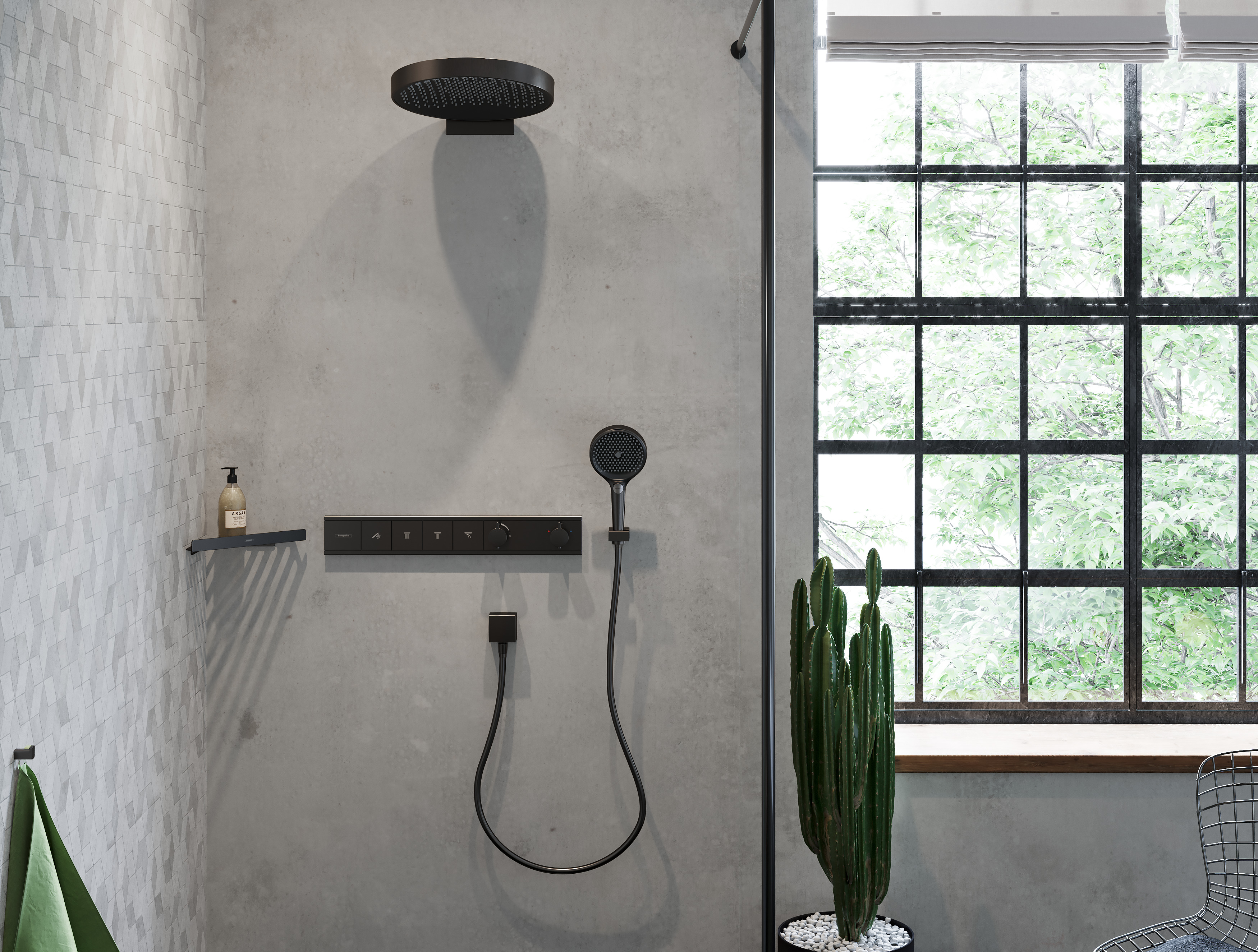 15382700 RainSelect Термостат скрытого монтажа на 4 функции Hansgrohe  - Вид №1