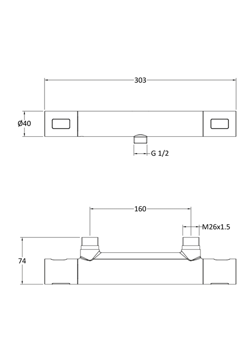 1381741 Смеситель Для Душа Round 160Cc Black Mat Hafa  Черный  - Вид №1