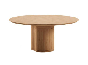 Круглый обеденный стол из тикового дерева