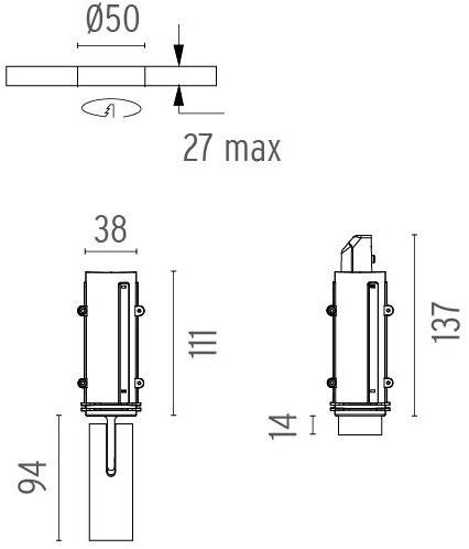 Flos Точечный светодиодный потолочный светильник Architectural collection - sistemi 09.3707.14 - Вид №1