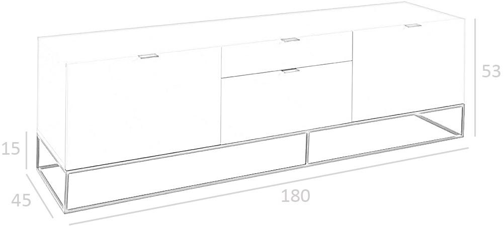 Angel Cerdá Тумба под телевизор из лакированной мдф с ящиками Loft tendencia 3041 cp1411-tv Angel Cerda - Вид №4