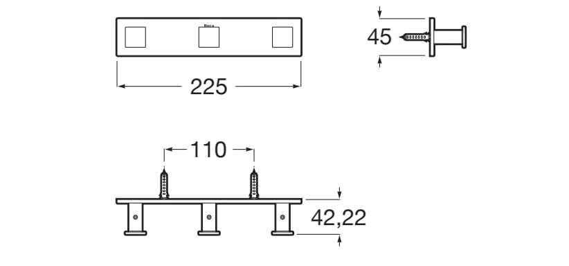 Металлическая вешалка для полотенец Roca Hotels ARCH-00040831 - Вид №2