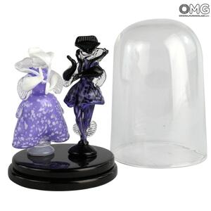 4449 ORIGINALMURANOGLASS Венецианские статуэтки в стиле Голдони - с куполом - муранское стекло OMG 6 см