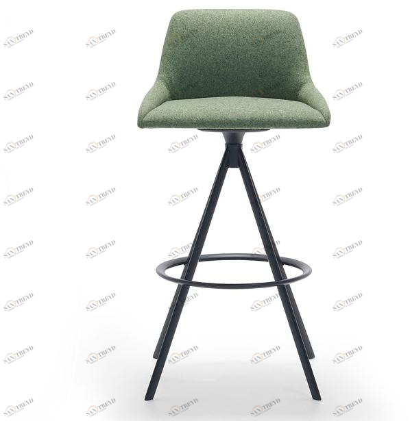 Andreu World Высокий поворотный табурет из ткани со спинкой Alya Bq1590 / bq1591