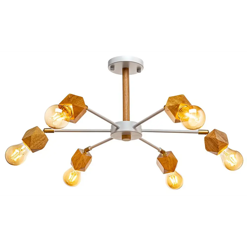 Люстра потолочная Lamplandia Woodland L1469, 6 ламп, 20 м², цвет белый STLM-2095057 - Вид №3