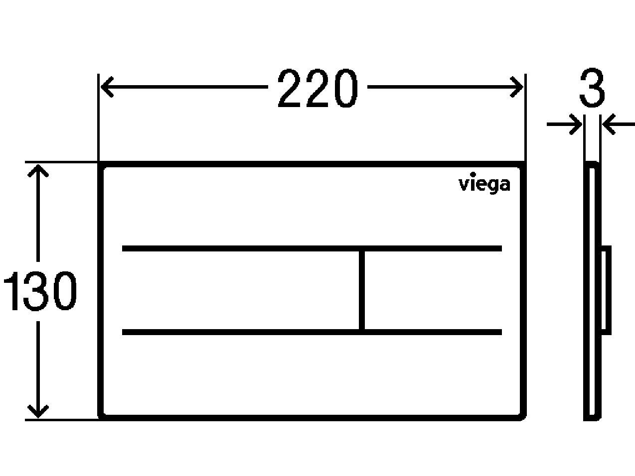 Пластиковая панель управления туалетом Viega Italia Visign ARCH-00149060 - Вид №2