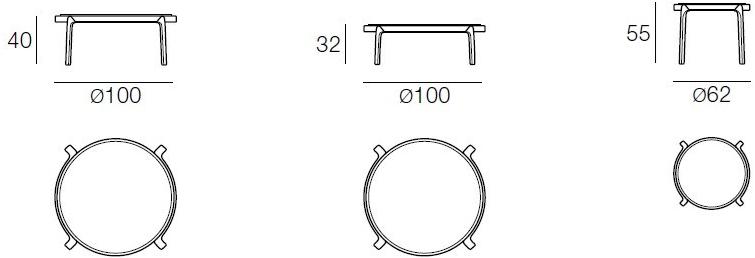 CTS SALOTTI Круглый журнальный столик sun-id-1468046 - Вид №2