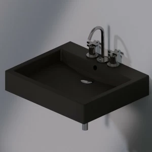 L255105 Подвесная раковина настенная прямоугольная A. e T. Italia  черная