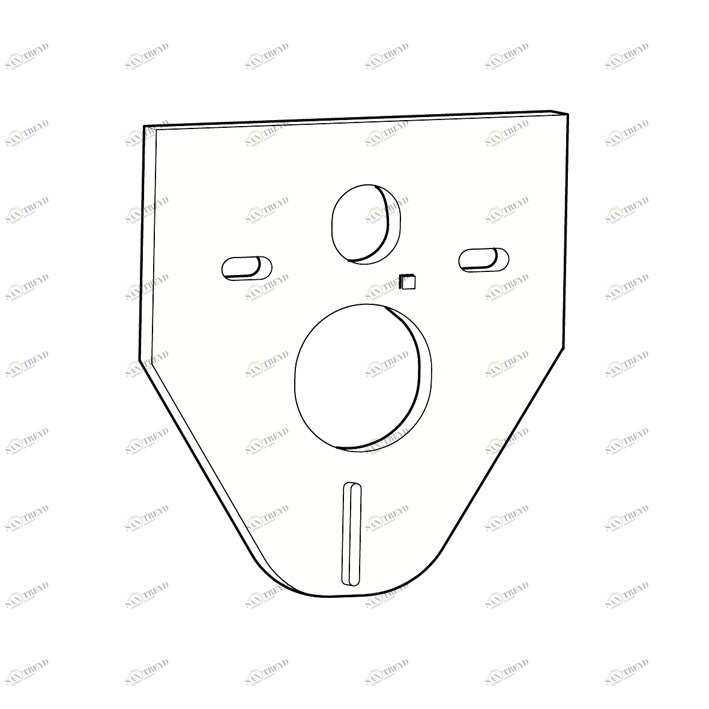 Защитный лист / акустическая изоляция для установки между подвесным поддоном / биде и облицованной плиткой стеной  Complementos sensor NOKEN 100041087  WHITE 