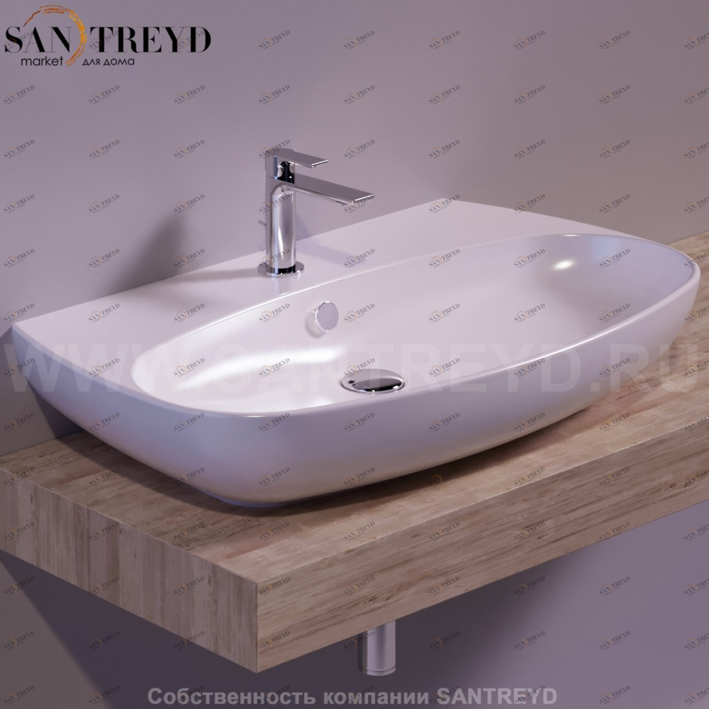 VI11BIANCO Подвесная раковина настенная овальная Simas Vignoni белая