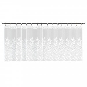 14201356 Занавеска «Ягода», 145х70 см, цвет белый
