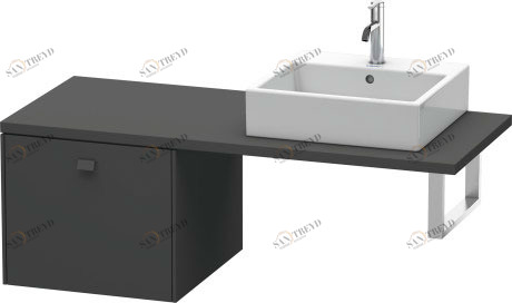 BR513204949 Brioso Шкафчик для консоли Графит матовый, декор Duravit