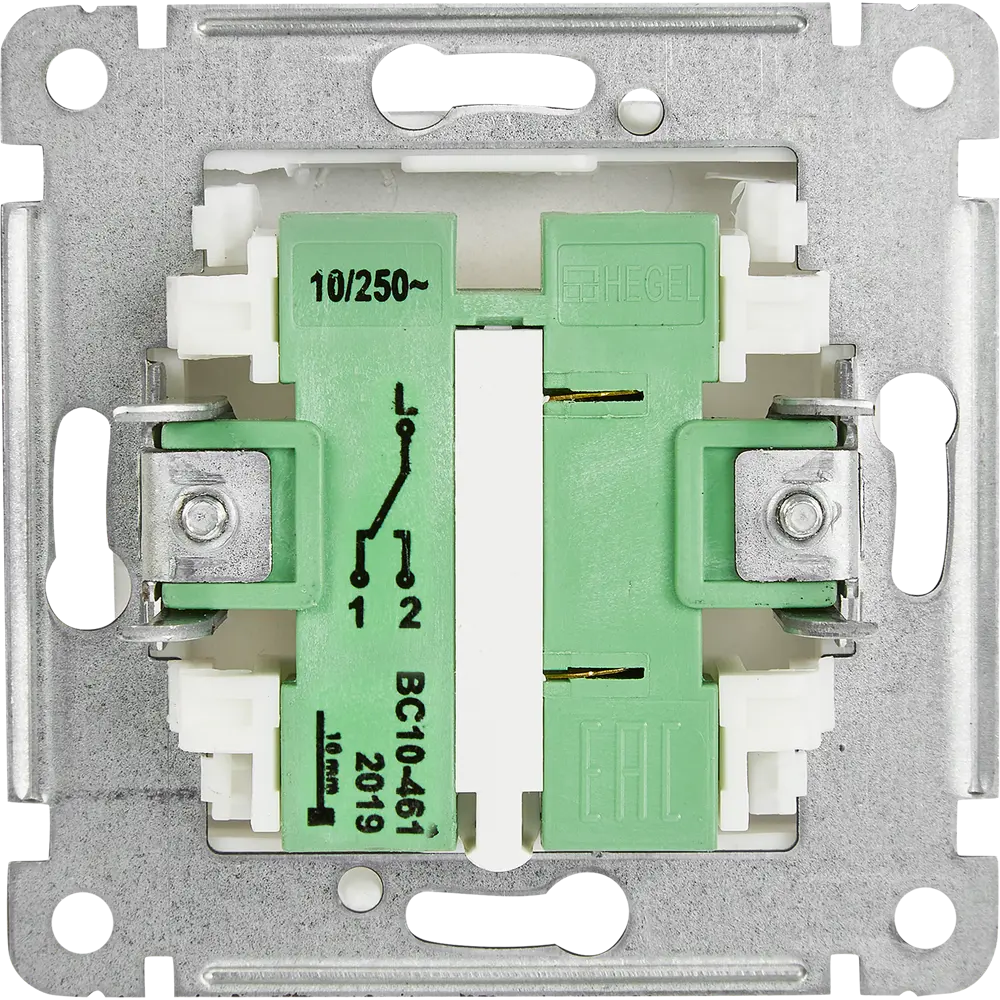 Переключатель встраиваемый Hegel Мастер 1 клавиша цвет серебро STLM-2053958 - Вид №2
