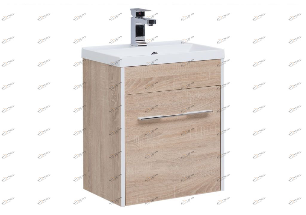 Тумба с раковиной Aquanet Августа 50 дуб сонома 0021002500204095