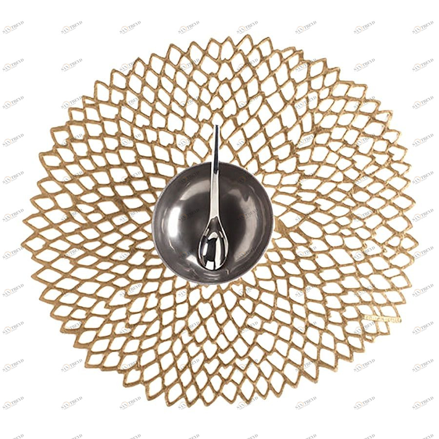 Салфетка виниловая Brass, овальная, 36х39 см Chilewich C0403DAHLBRAS