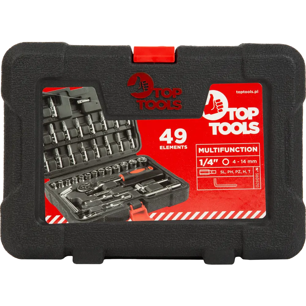 Набор торцевых головок с ключом Top Tools 38D570 1/4 дюйма, 49 шт STLM-2014559 - Вид №5