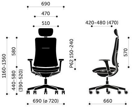 profim Кресло для руководителя с регулируемой высотой из кожи с 5 спицами Violle sun-id-1507533 - Вид №5