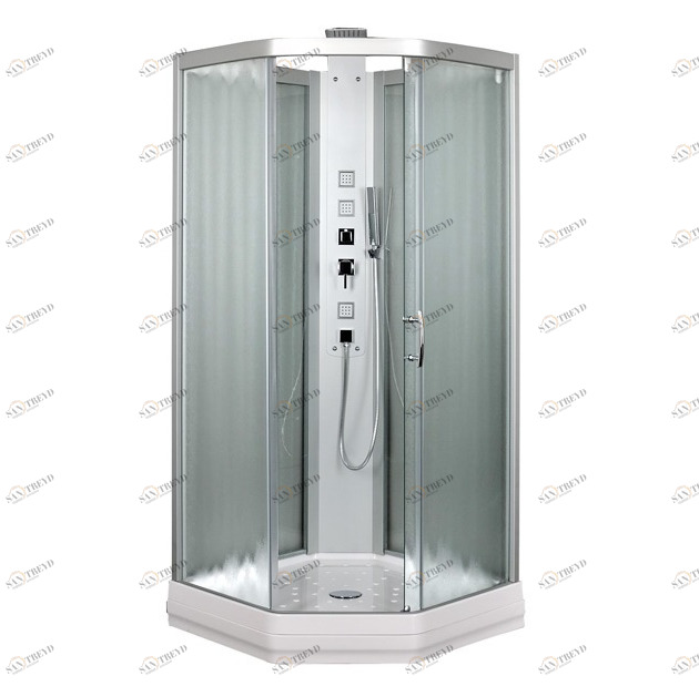 Закрытая душевая кабина Aquanet Penta 2 Rain 90.5x90.5 узорчатое стекло 00184489