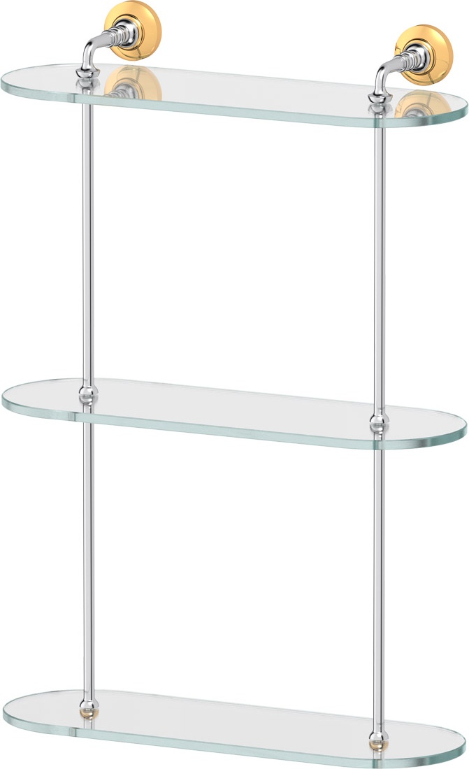 STI 117 Полка 3-х ярусная 40 cm 3SC STILMAR CHROME/GOLD Treesseci 3SC