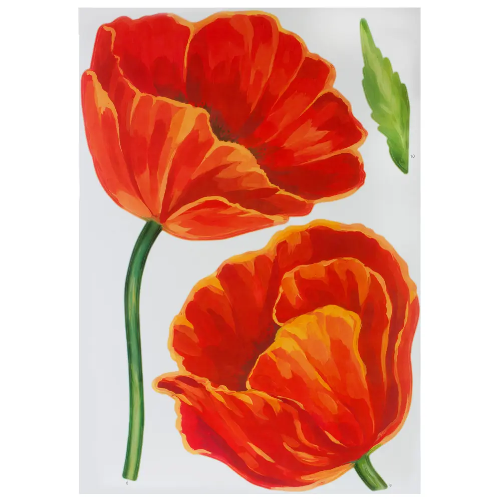 Наклейка «Маки» Декоретто 50x70 см 3 шт. 12103189 STLM-2198998 Santreyd 