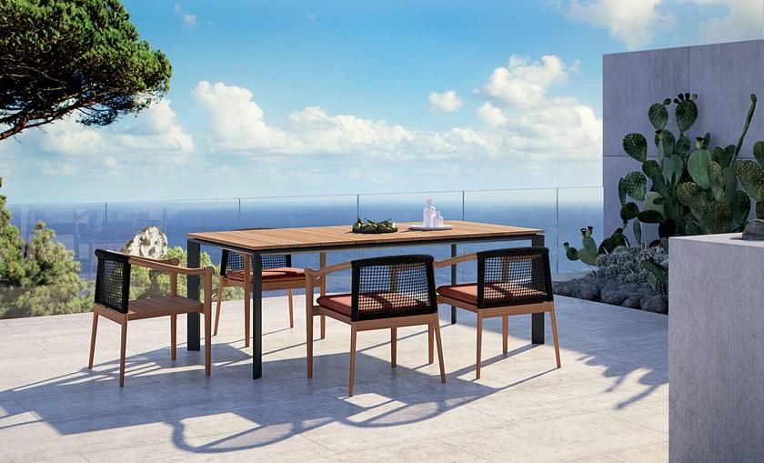 Atmosphera Прямоугольный садовый стол из тика Magic Mag.ta16 - Вид №1