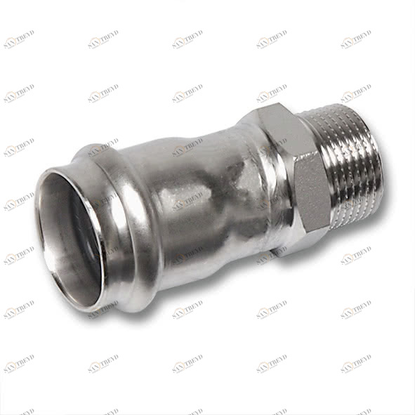 691243G2234 SANHA 91243G пресс-фит. нерж.сталь, ниппель перех.ВПр-НР 22x3/4 мм 