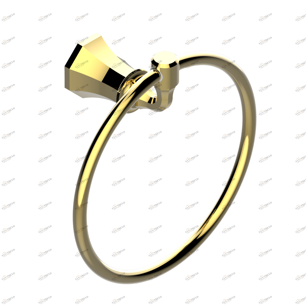 A56-504N Полотенцедержатель-кольцо-Ø 180 мм одинарное Thg-paris Art Déco cristal Покрытие PVD золотистый цвет A56-504N CAT.F