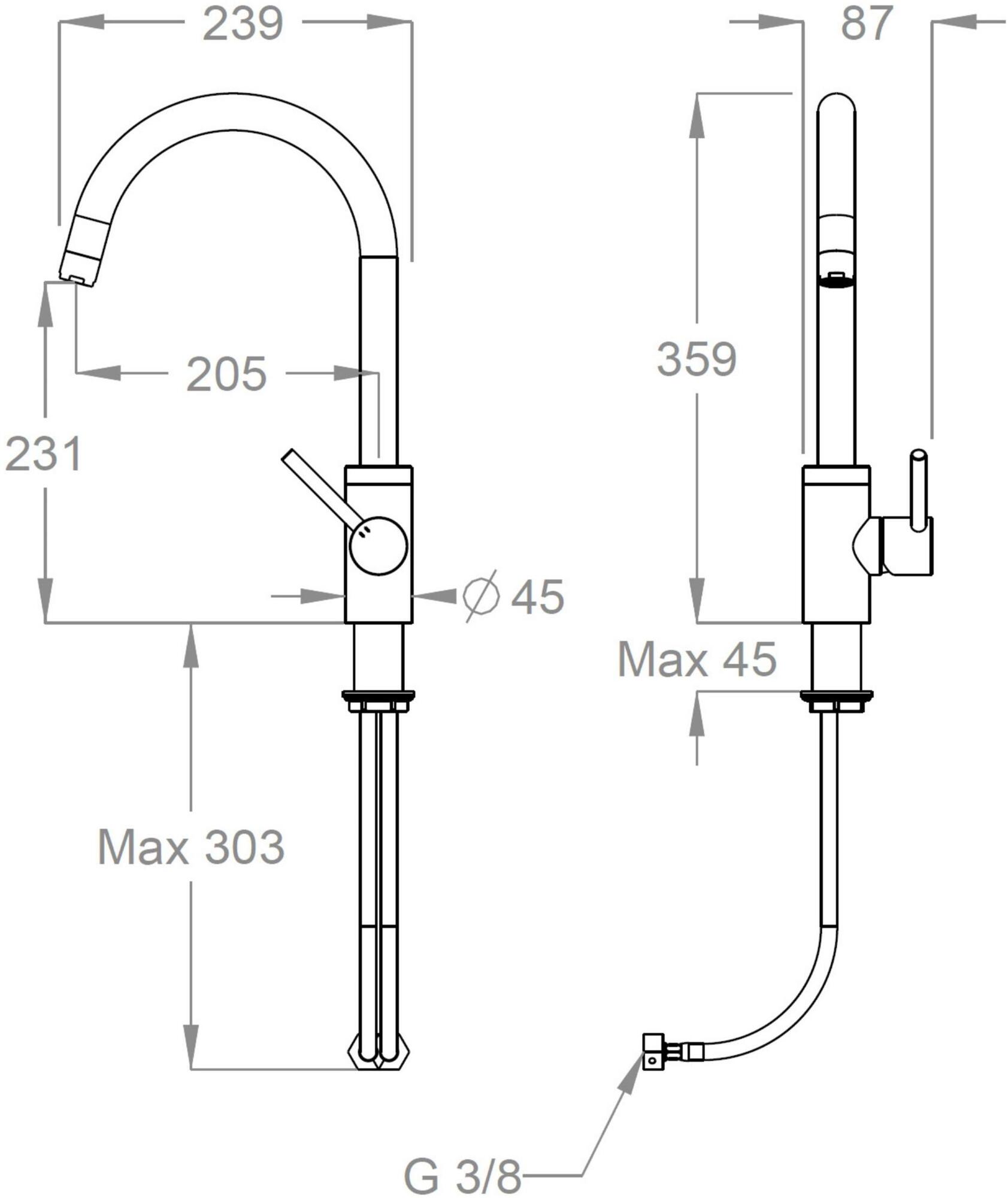 Fir Italia Смеситель для кухни на столешнице Kitchensteel 4875142 - Вид №3