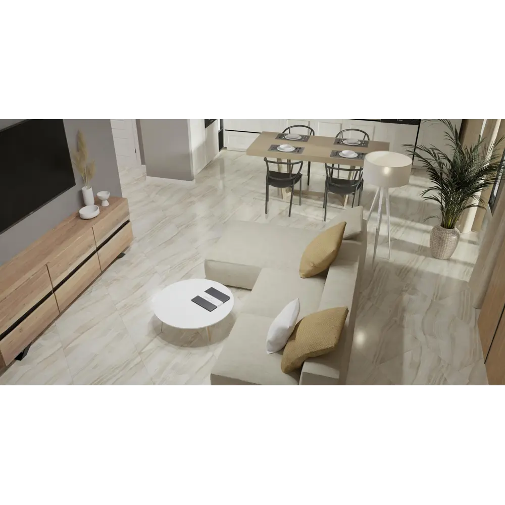 Керамогранит Axima Belgrade 120x60 см - бежевый ректифицированный 87688547 STLM-0074907 - Вид №5